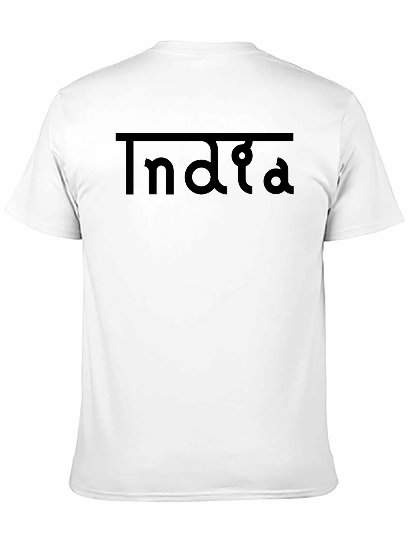 India Graphic T-Shirt - Black Crew Neck Tee