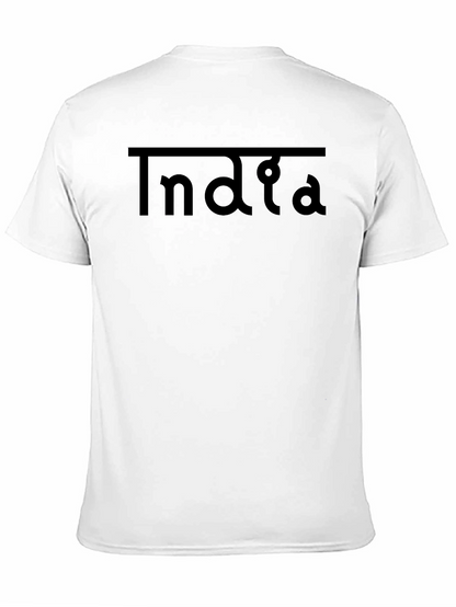 India Graphic T-Shirt - Black Crew Neck Tee