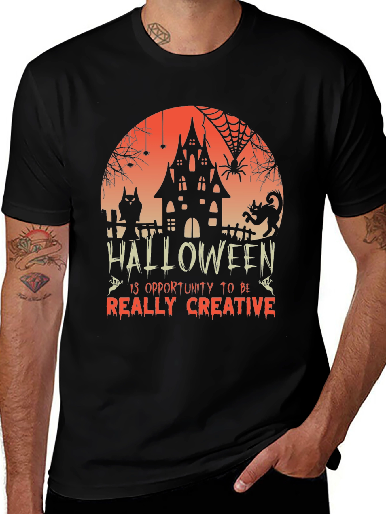 Halloween Creative T-Shirt Spooky Design