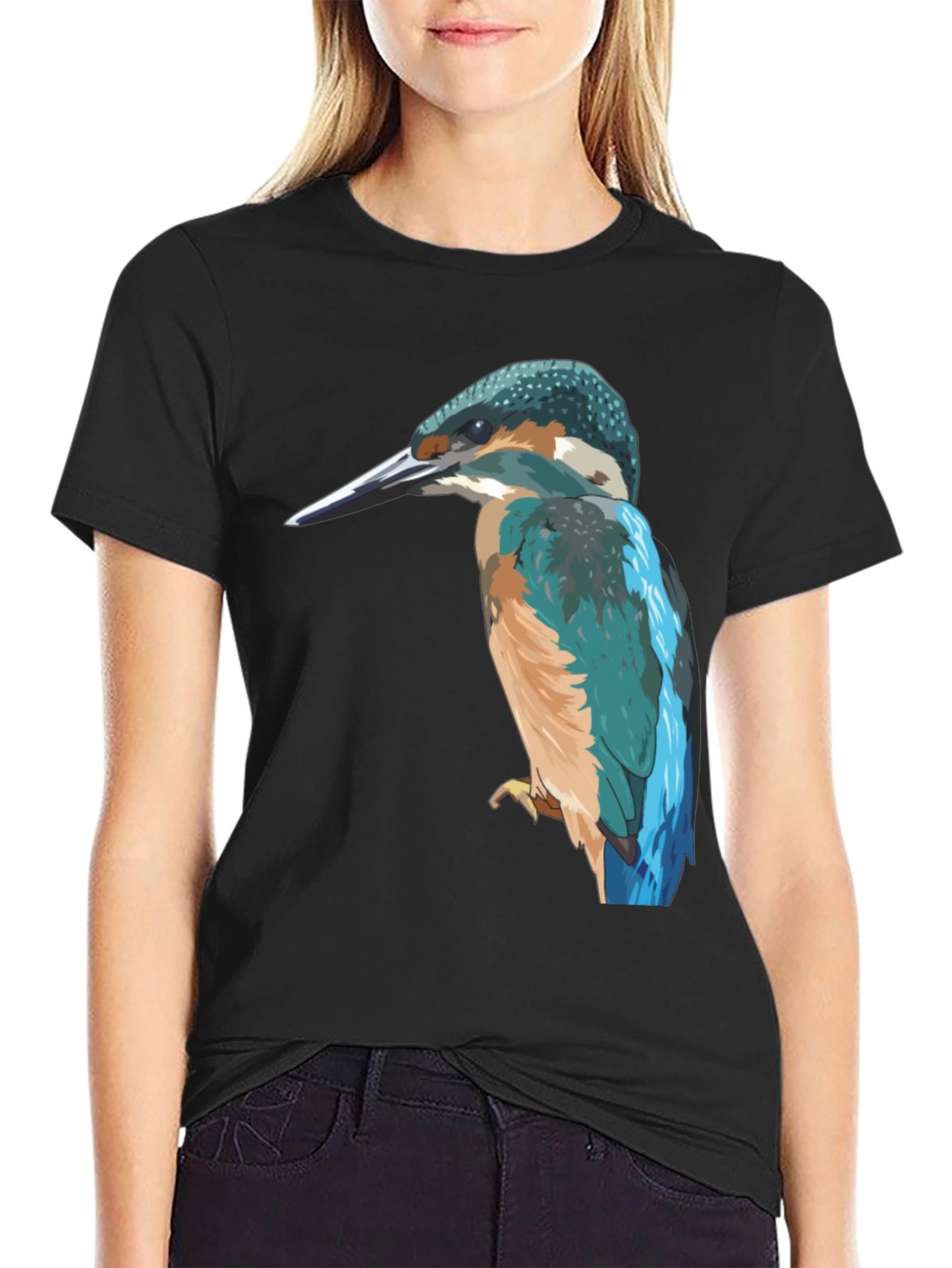 Kingfisher Bird Graphic Tee - Stylish Mens T-Shirt