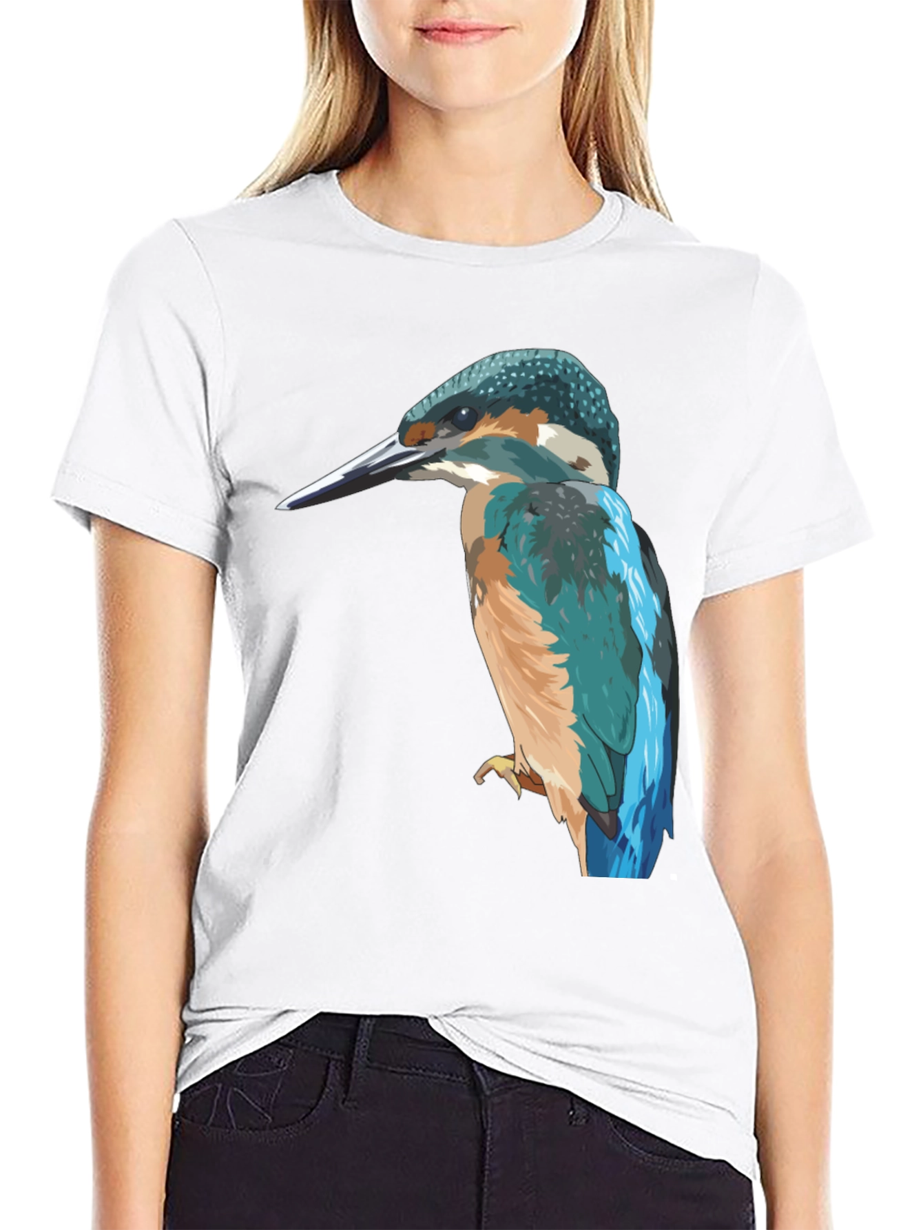 Kingfisher Bird Graphic Tee - Stylish Mens T-Shirt