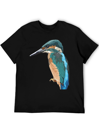 Kingfisher Bird Graphic Tee - Stylish Mens T-Shirt