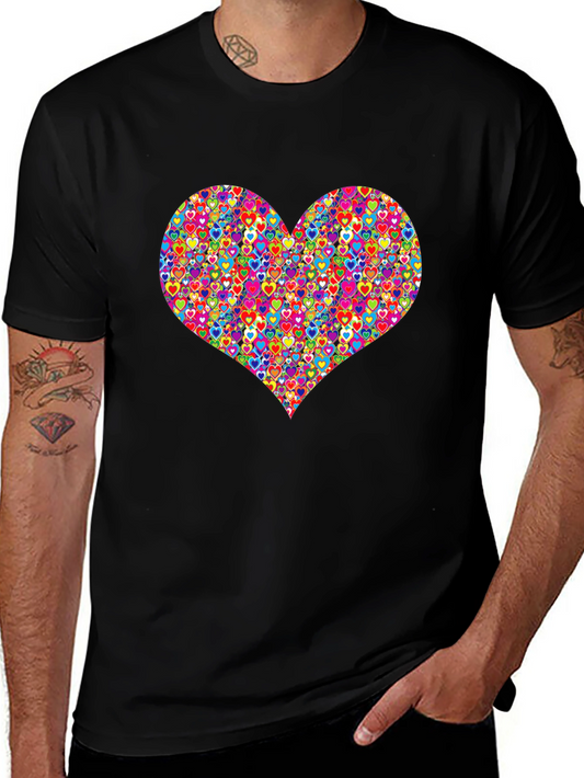 Heart Pattern Mens T-Shirt