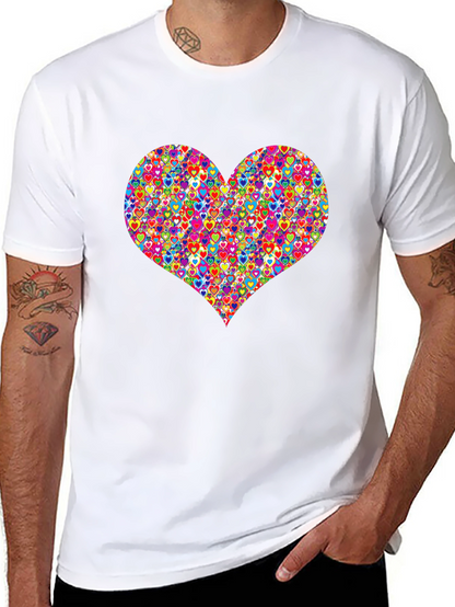 Heart Pattern Mens T-Shirt