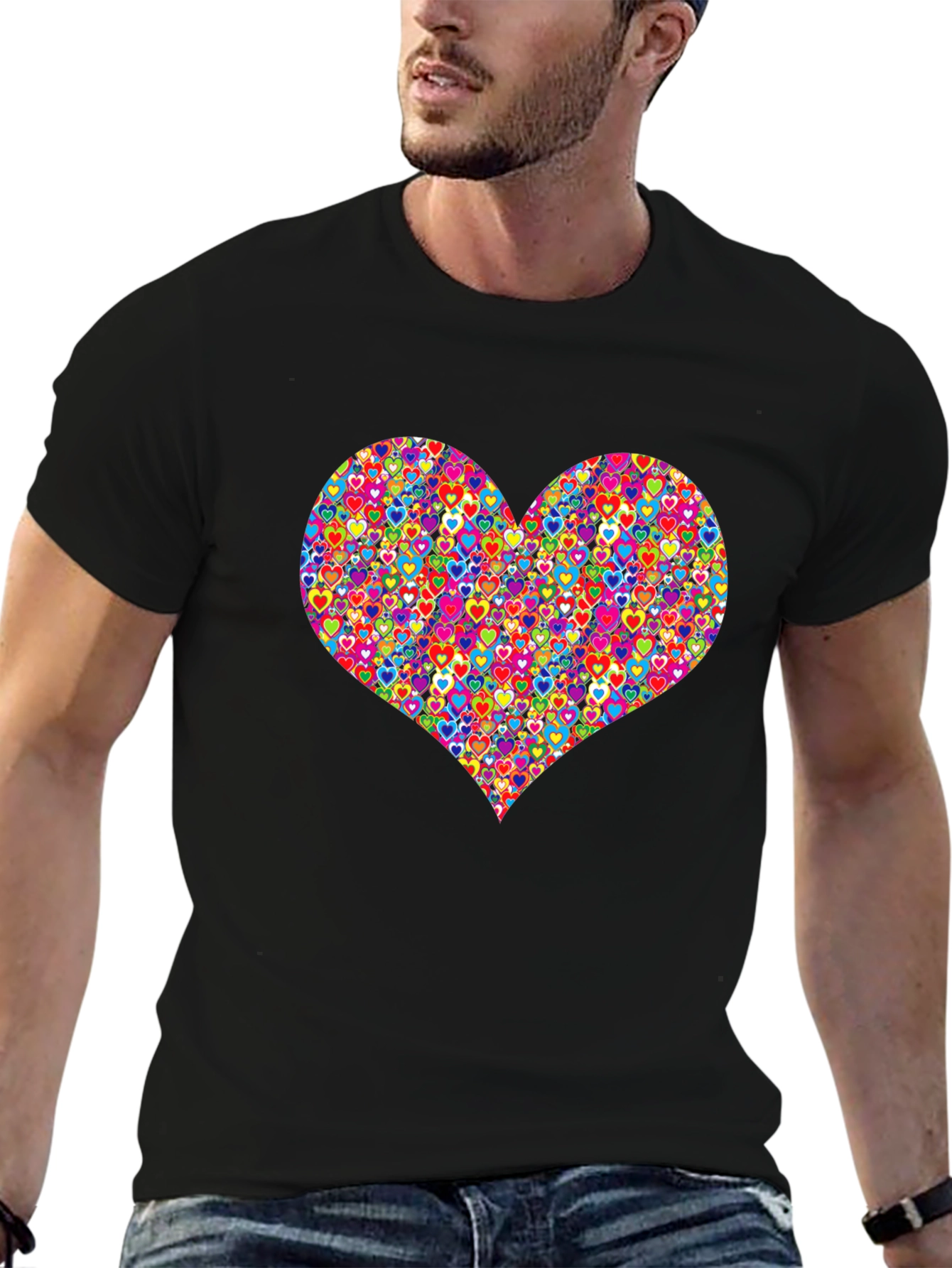Heart Pattern Mens T-Shirt