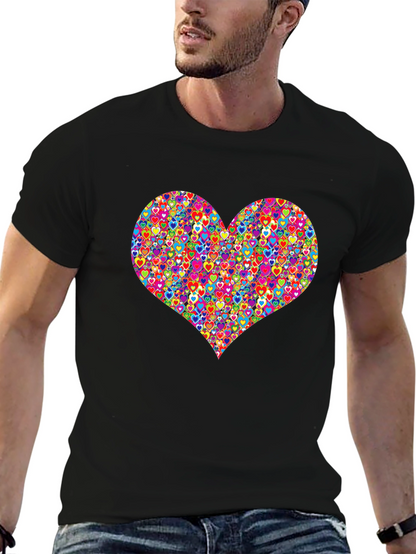 Heart Pattern Mens T-Shirt