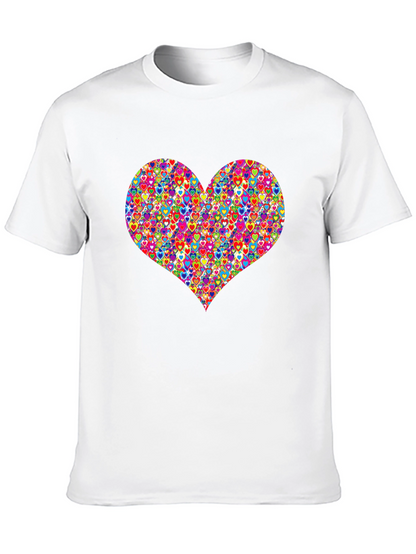 Heart Pattern Mens T-Shirt