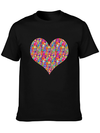 Heart Pattern Mens T-Shirt