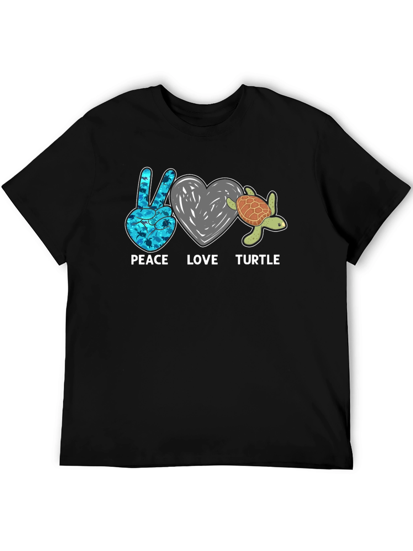 Peace Love Turtle Graphic T-Shirt