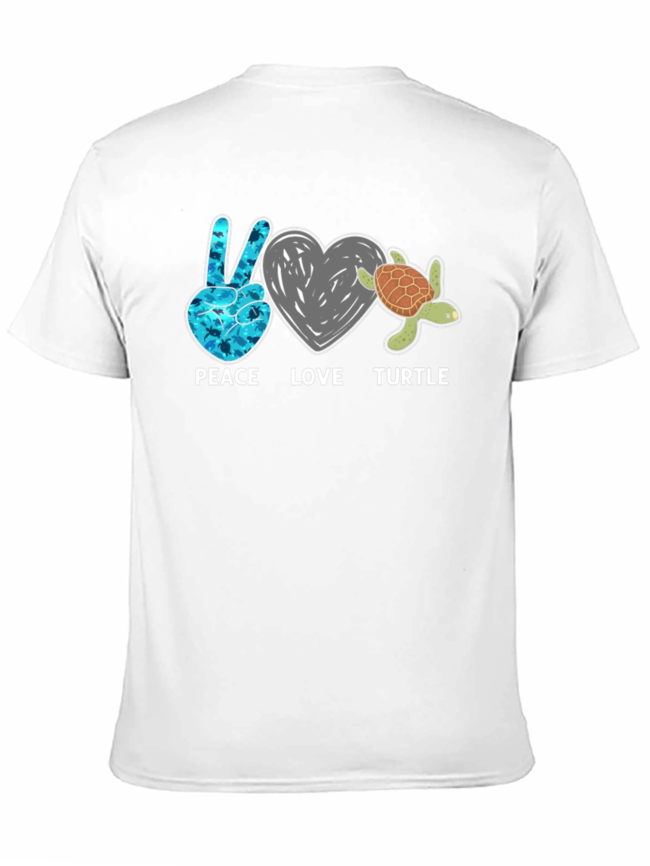 Peace Love Turtle Graphic T-Shirt