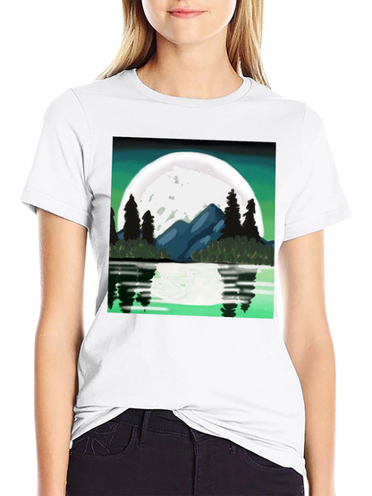 Moonlit Lake Graphic Tee - Black