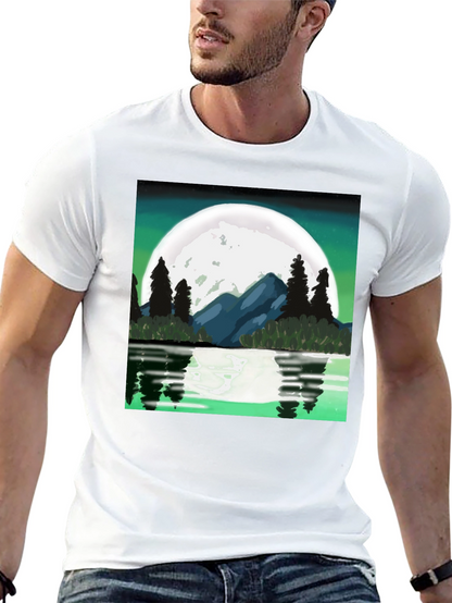 Moonlit Lake Graphic Tee - Black