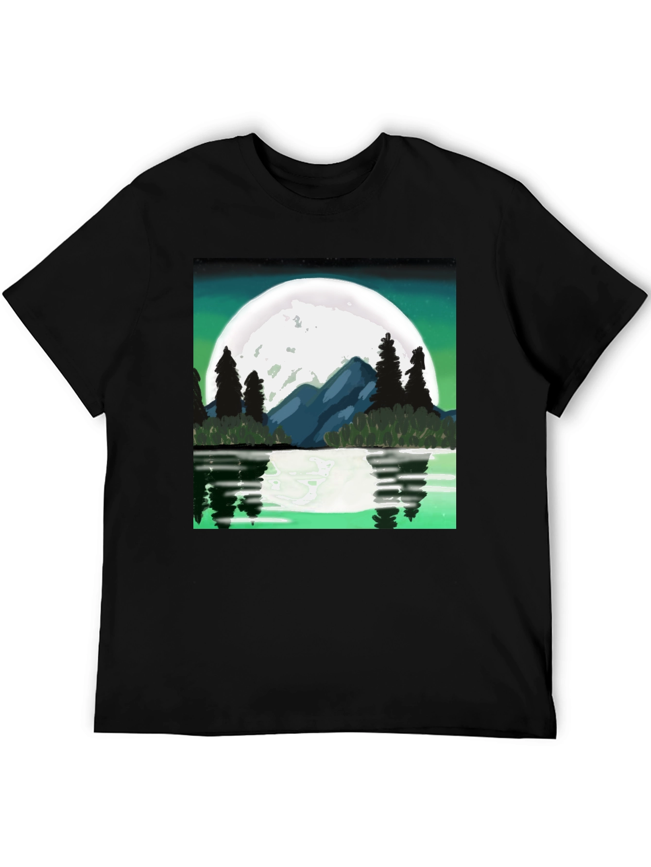 Moonlit Lake Graphic Tee - Black