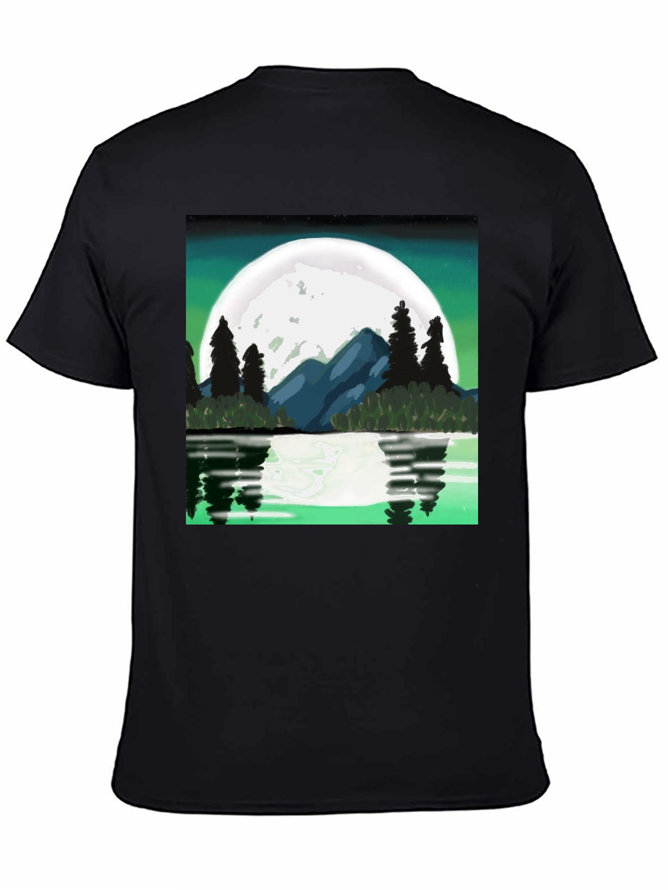 Moonlit Lake Graphic Tee - Black