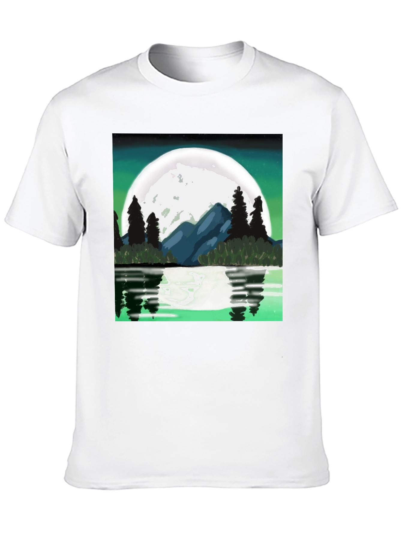 Moonlit Lake Graphic Tee - Black