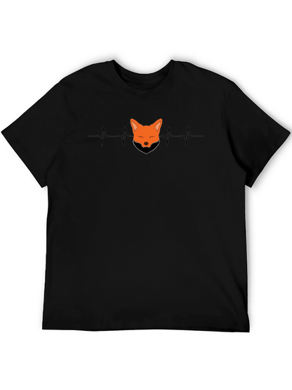 Fox Heartbeat Graphic Tee - Stylish & Unique
