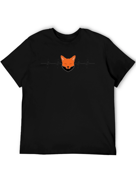 Fox Heartbeat Graphic Tee - Stylish & Unique