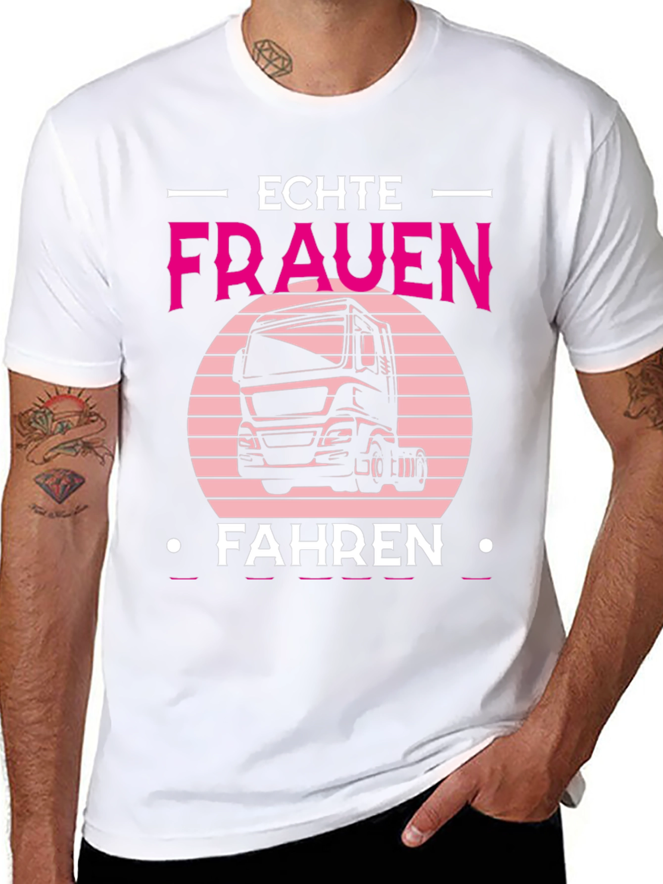 Echte Frauen Fahren Truck T-Shirt