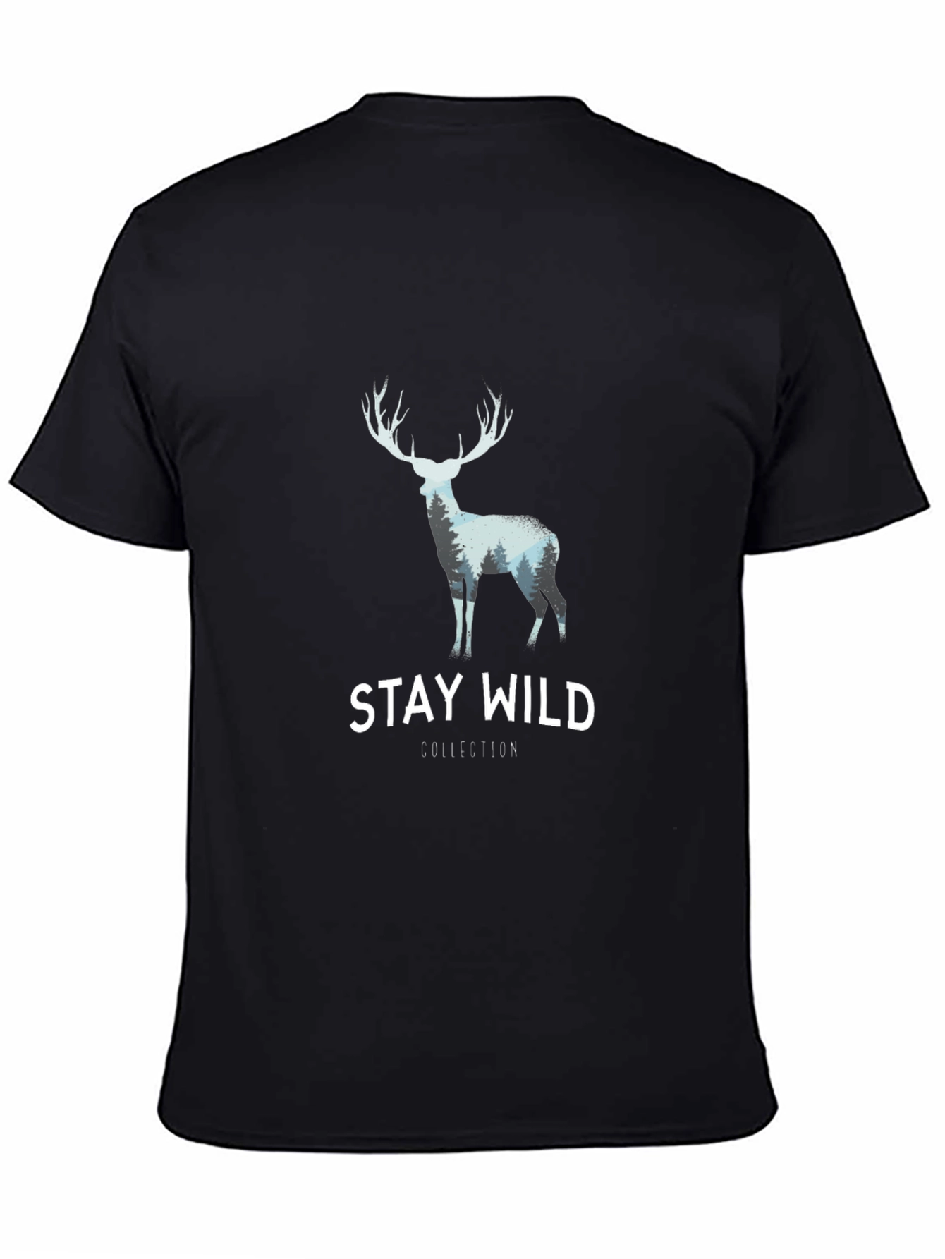 Stay Wild Graphic Tee - Deer Antler Design