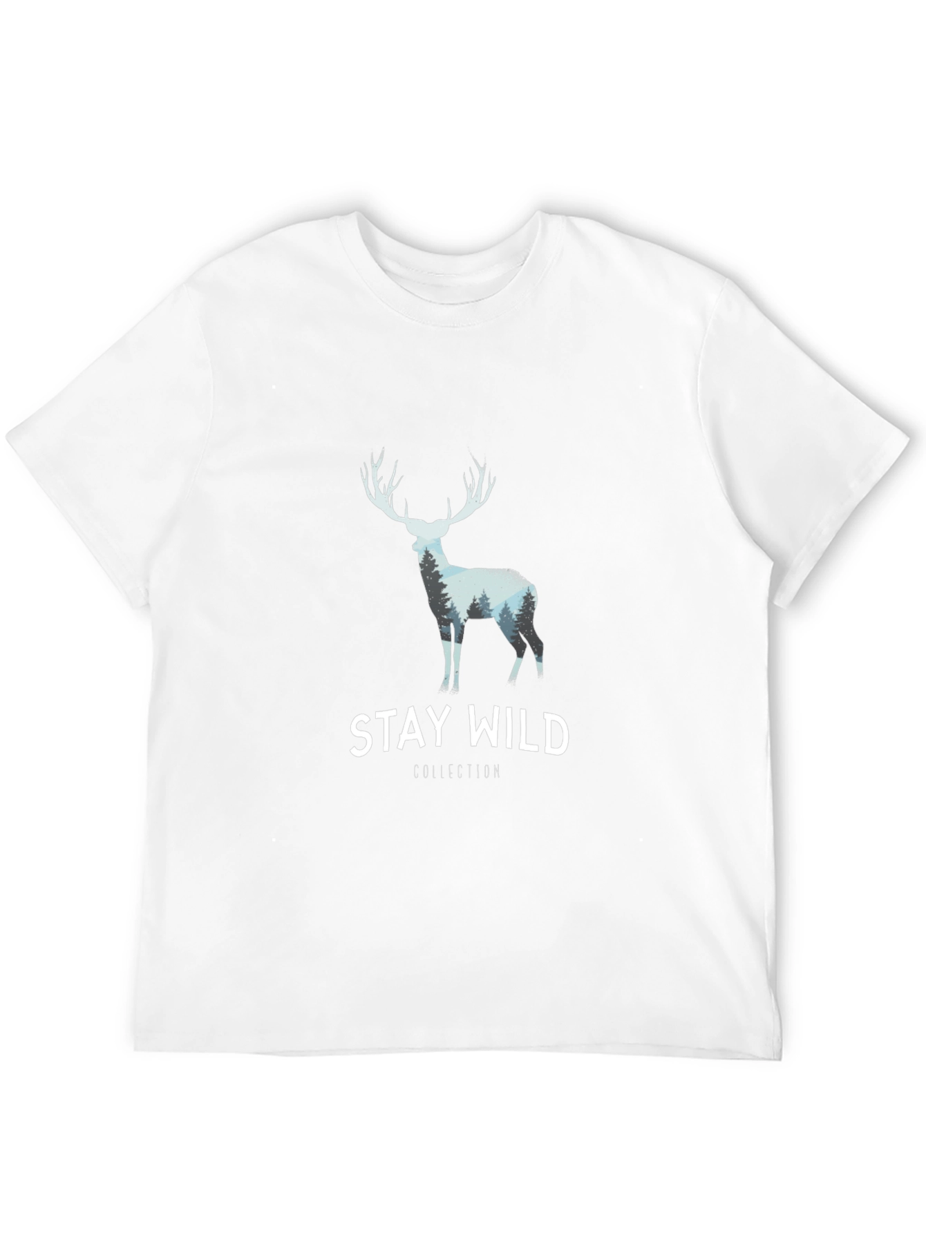 Stay Wild Graphic Tee - Deer Antler Design