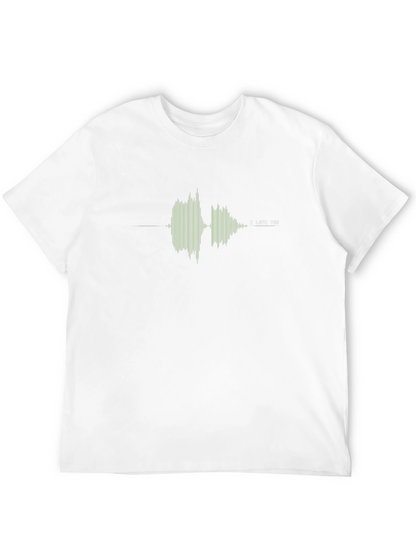 I Love You Sound Wave T-Shirt - Black