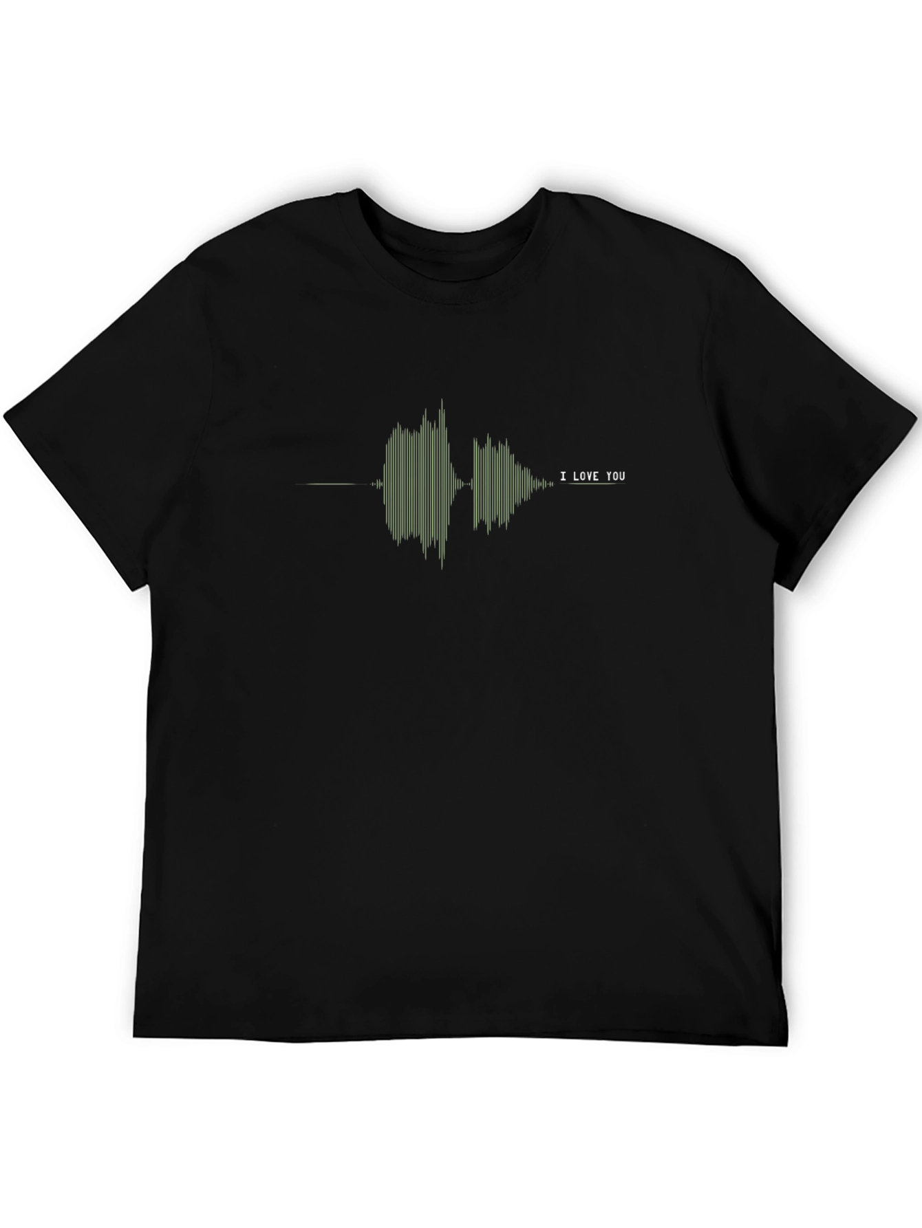 I Love You Sound Wave T-Shirt - Black