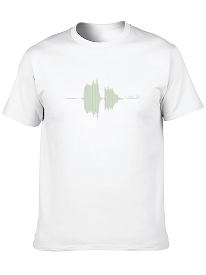 I Love You Sound Wave T-Shirt - Black