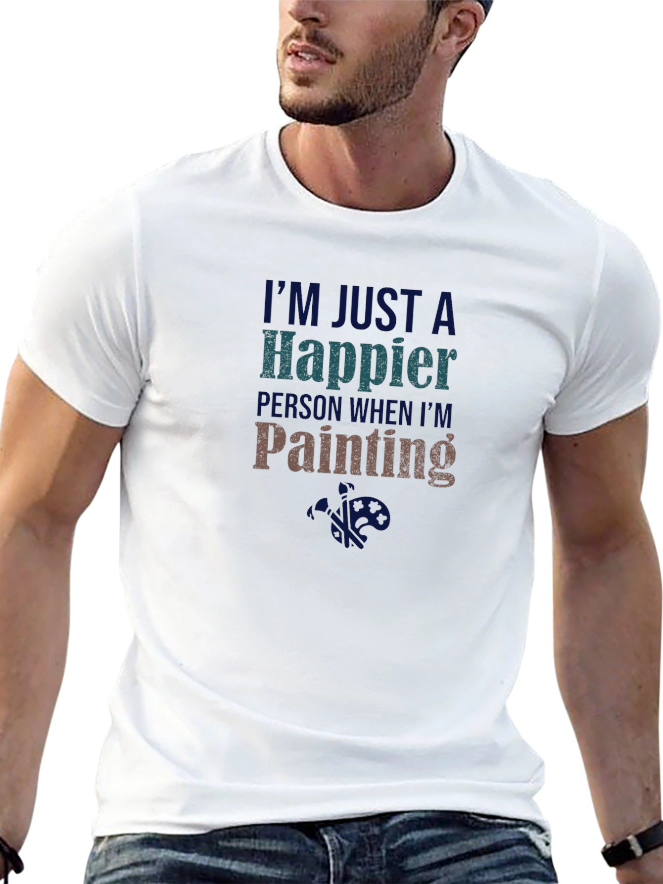 Happier When Im Painting T-Shirt