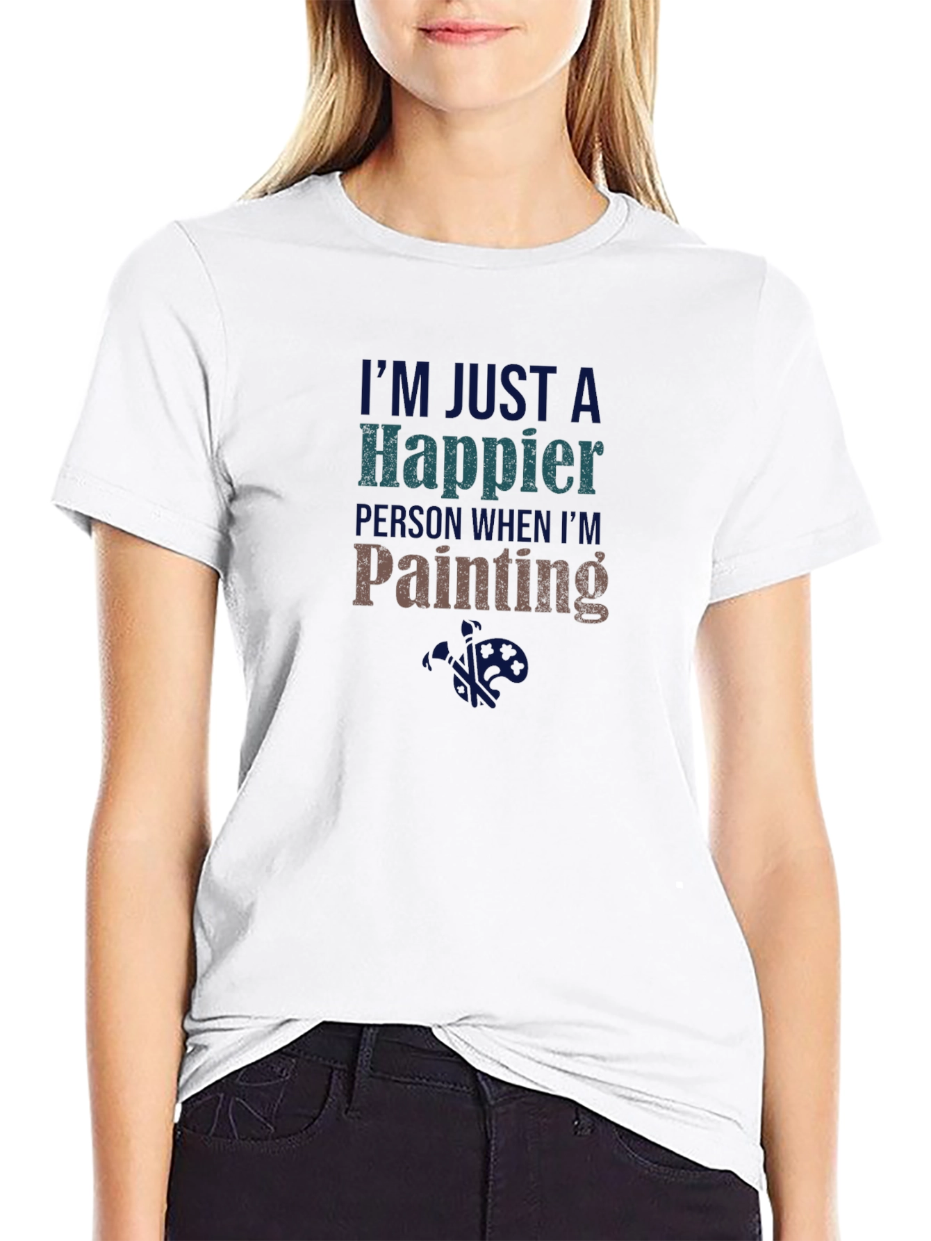 Happier When Im Painting T-Shirt
