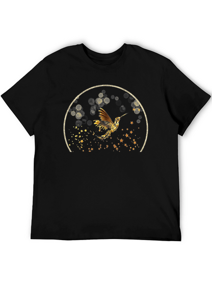 Hummingbird Graphic Tee - Stylish Black T-Shirt