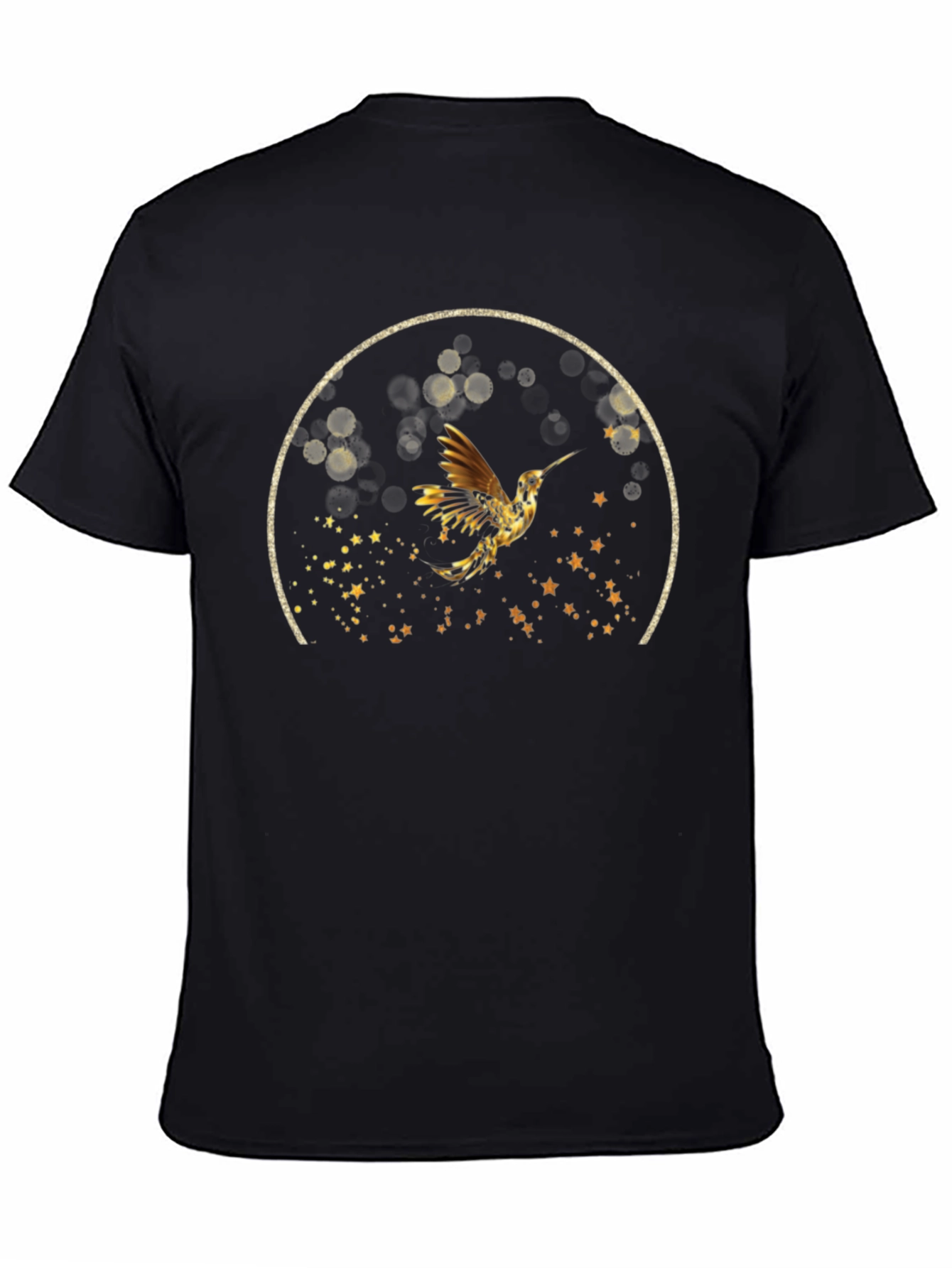 Hummingbird Graphic Tee - Stylish Black T-Shirt