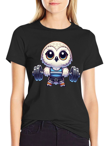 Workout Owl T-Shirt - Gym Animal Tee