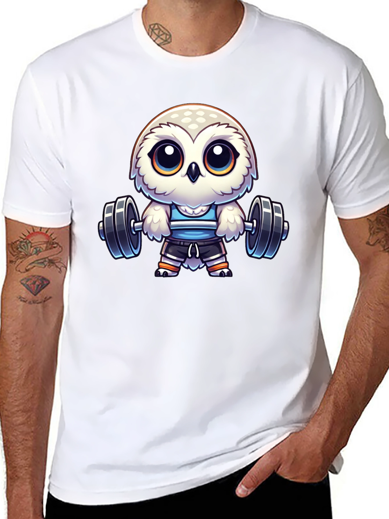 Workout Owl T-Shirt - Gym Animal Tee