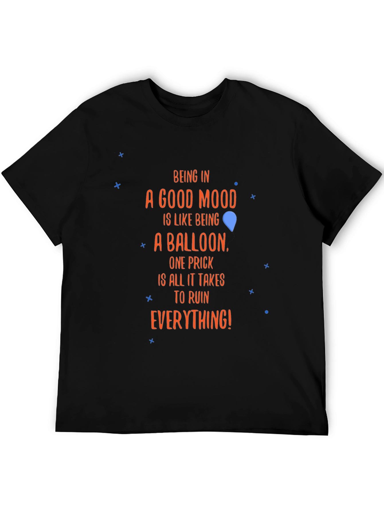 Funny Mood Balloon Graphic Tee - Humor T-Shirt