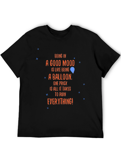 Funny Mood Balloon Graphic Tee - Humor T-Shirt