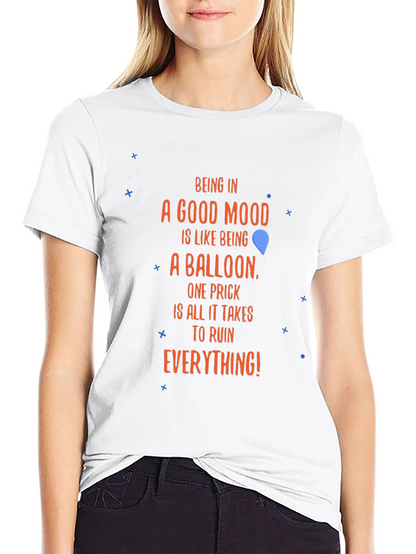 Funny Mood Balloon Graphic Tee - Humor T-Shirt
