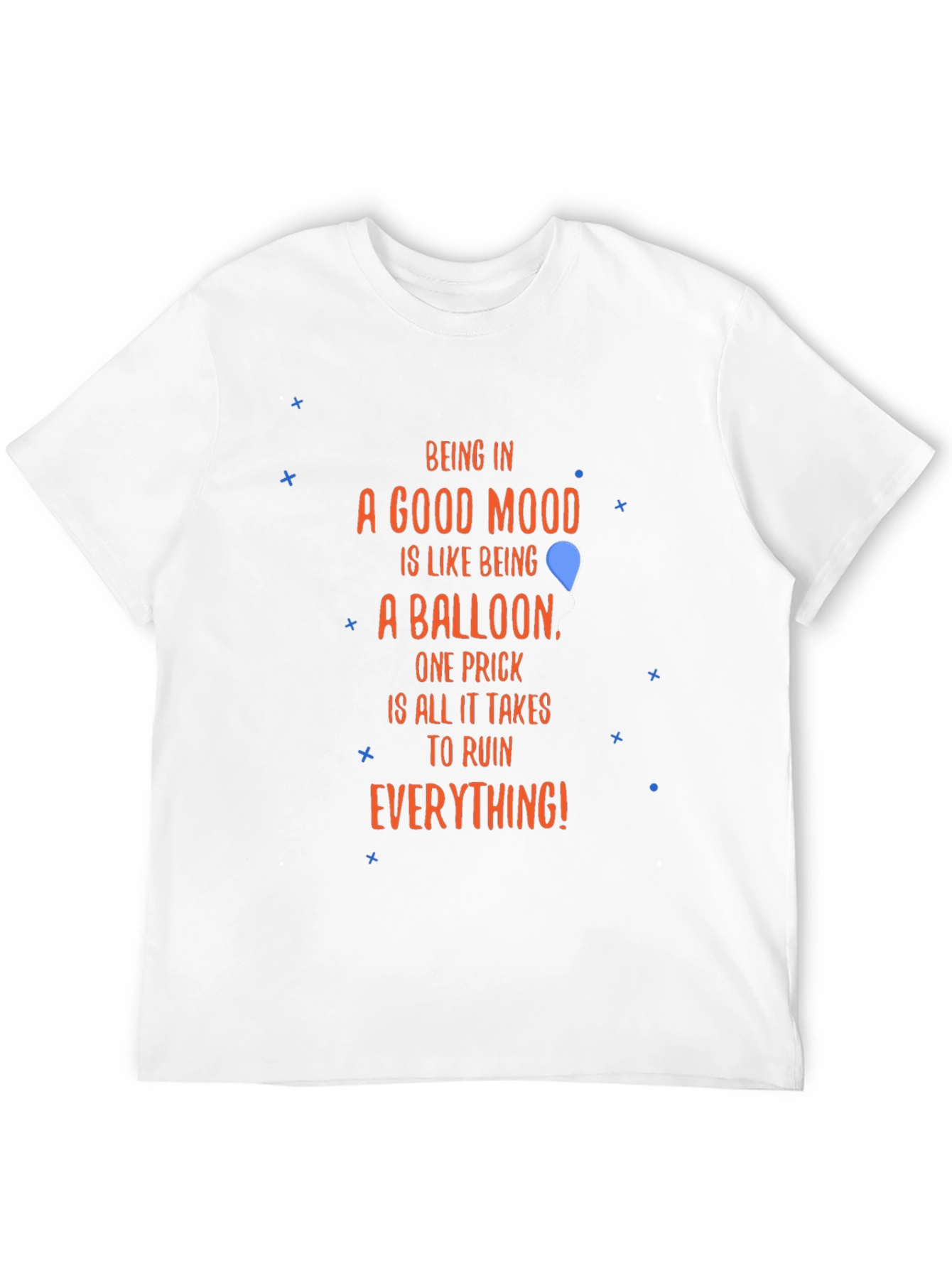 Funny Mood Balloon Graphic Tee - Humor T-Shirt
