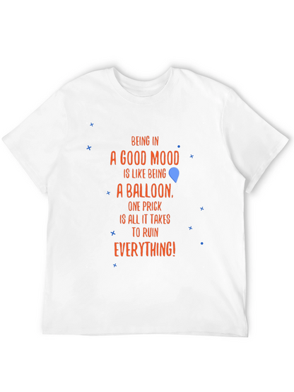 Funny Mood Balloon Graphic Tee - Humor T-Shirt
