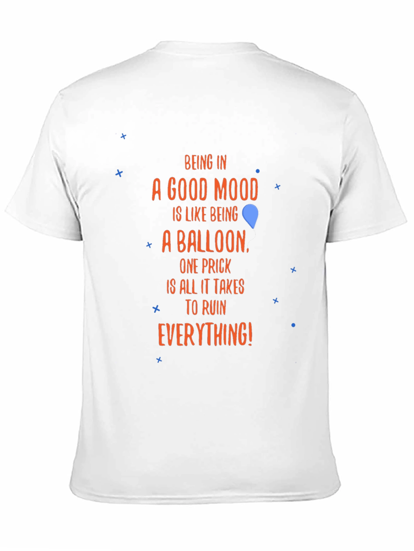 Funny Mood Balloon Graphic Tee - Humor T-Shirt