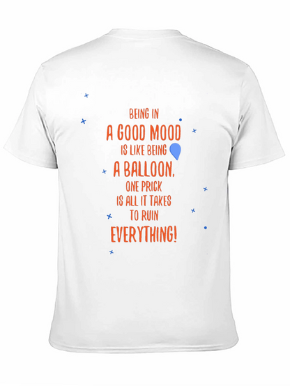 Funny Mood Balloon Graphic Tee - Humor T-Shirt