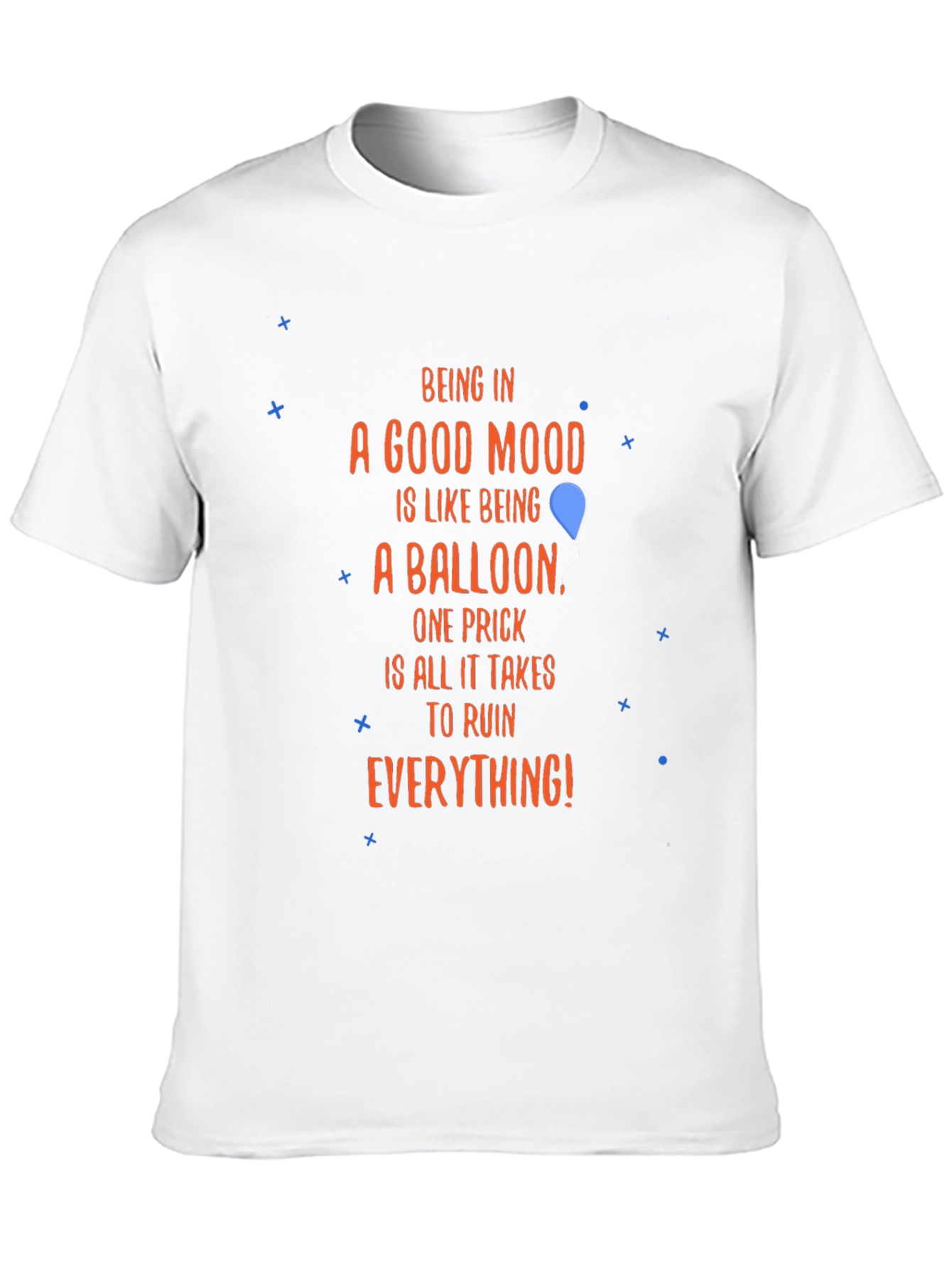 Funny Mood Balloon Graphic Tee - Humor T-Shirt