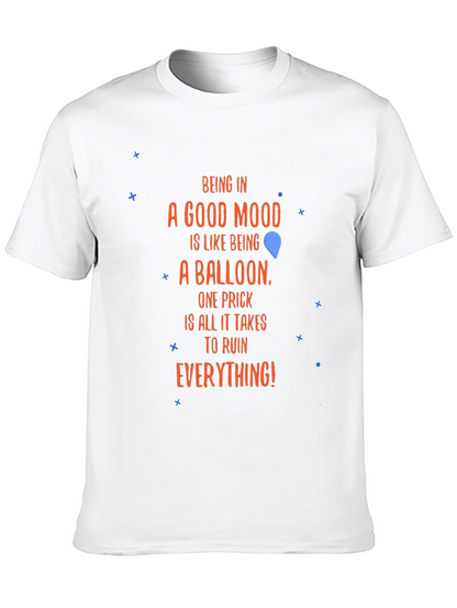 Funny Mood Balloon Graphic Tee - Humor T-Shirt