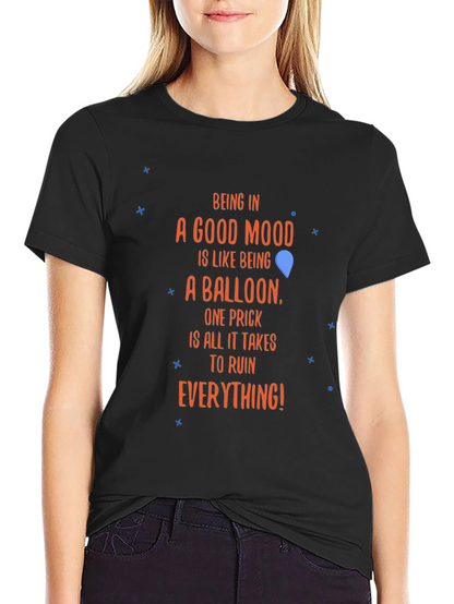 Funny Mood Balloon Graphic Tee - Humor T-Shirt