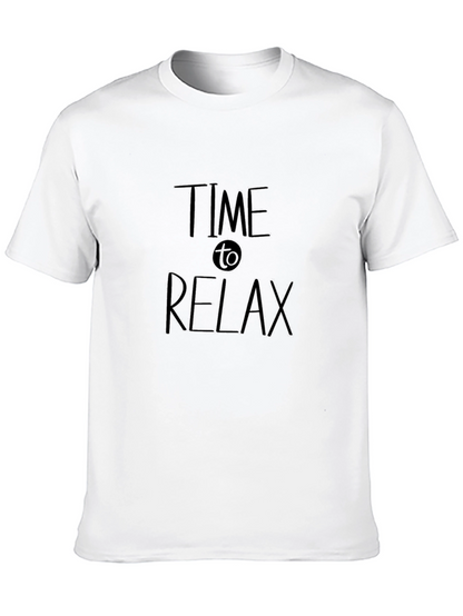Time to Relax Black Graphic T-Shirt