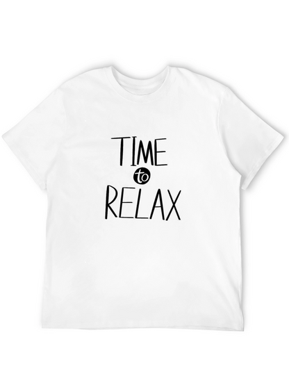 Time to Relax Black Graphic T-Shirt