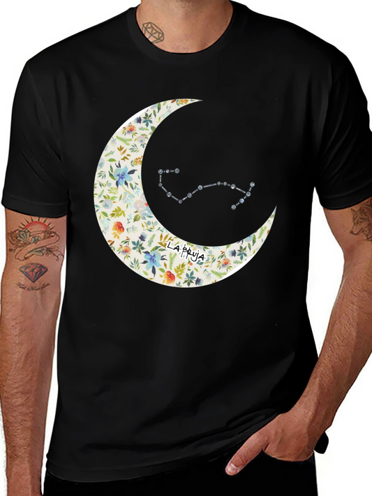 Floral Moon & Constellation Graphic Tee