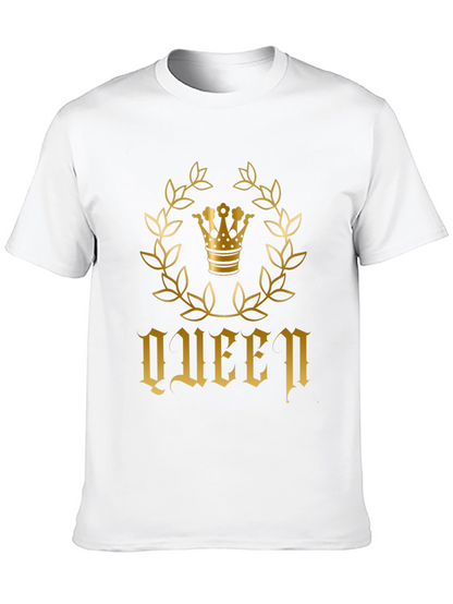 Queen Crown Graphic T-Shirt - Black