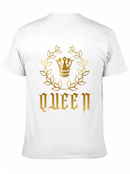 Queen Crown Graphic T-Shirt - Black