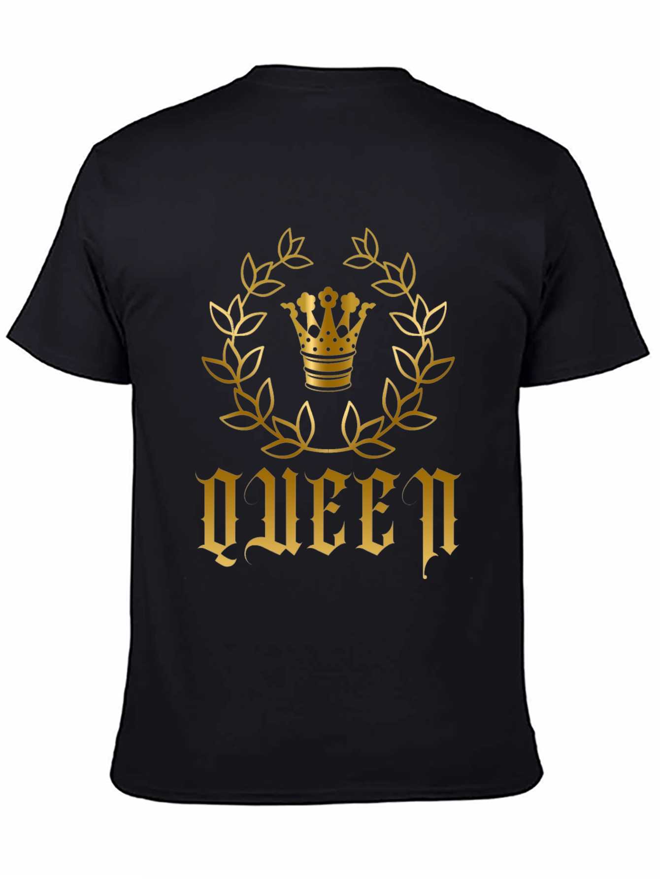 Queen Crown Graphic T-Shirt - Black