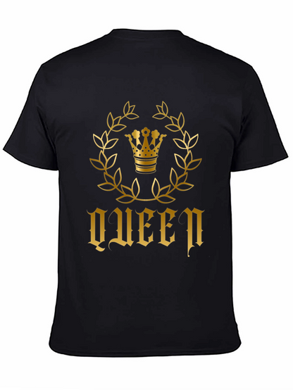 Queen Crown Graphic T-Shirt - Black